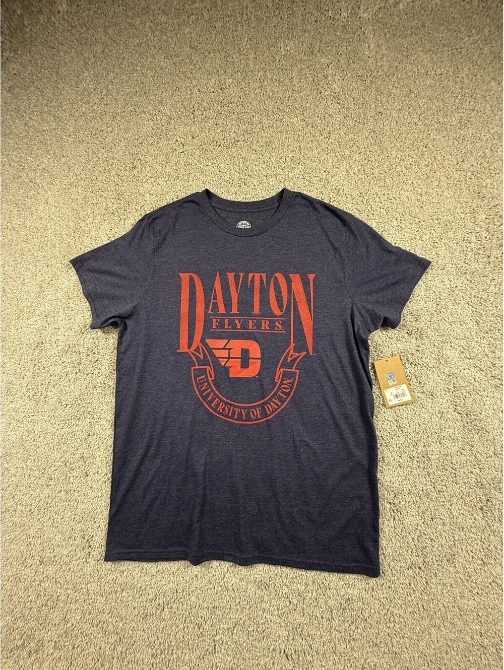 NWT University Of Dayton Flyers Tee Shirt Size Large Rivalry Threads Blue